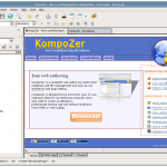 Screenshot vom KompoZer WYSIWG Editor